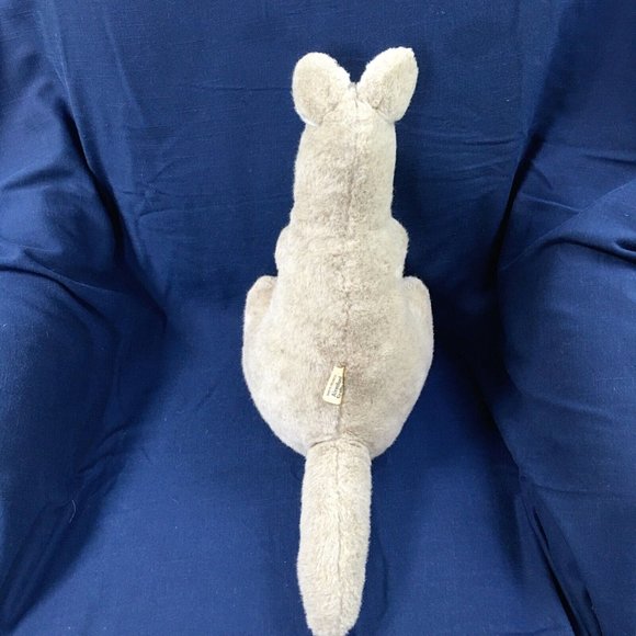 ALRESFORD vintage kangaroo plush - 16" gray mom & baby joey stuffed animals UK - Picture 10 of 15